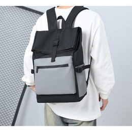 Σακίδιο με Θήκη Laptop 15.6" AMBER Μαύρο/Γκρι AM2045