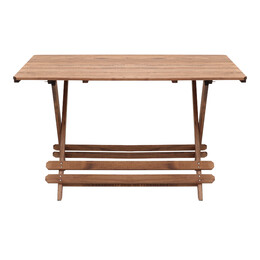 Τραπέζι Πτυσσόμενο Queen Megapap από Ξύλο Οξιάς σε Χρώμα Καρυδί Εμποτισμού 120x80x75εκ.