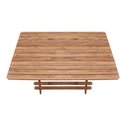 Τραπέζι Πτυσσόμενο Queen Megapap από Ξύλο Οξιάς σε Χρώμα Καρυδί Εμποτισμού 120x80x75εκ.