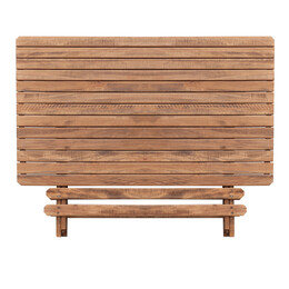 Τραπέζι Πτυσσόμενο Queen Megapap από Ξύλο Οξιάς σε Χρώμα Καρυδί Εμποτισμού 120x80x75εκ.