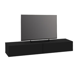 Έπιπλο Τηλεόρασης Επιτοίχιο Espanse Megapap Χρώμα Μαύρο 241,8x31,7x30εκ.