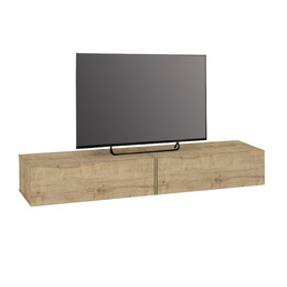 Έπιπλο Τηλεόρασης Επιτοίχιο Espanse Megapap Χρώμα Sapphire oak 241,8x31,7x30εκ.