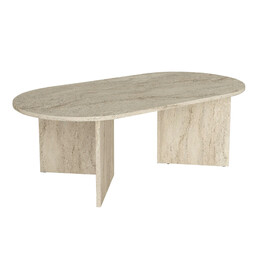 Τραπεζάκι Σαλονιού Cortado Megapap Χρώμα Travertine 120x60x39,6εκ.