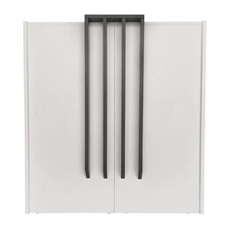 Γραφείο Υποδοχής - Reception Hola Megapap Χρώμα Λευκό - Ανθρακί 93,6x45,2x110,3εκ.