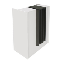 Γραφείο Υποδοχής - Reception Hola Megapap Χρώμα Λευκό - Ανθρακί 93,6x45,2x110,3εκ.