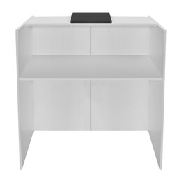 Γραφείο Υποδοχής - Reception Hola Megapap Χρώμα Λευκό - Ανθρακί 93,6x45,2x110,3εκ.