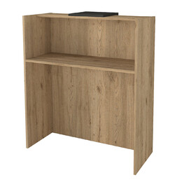 Γραφείο Υποδοχής - Reception Hola Megapap Χρώμα Sepet oak - Ανθρακί 93,6x45,2x110,3εκ.