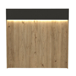 Γραφείο Υποδοχής - Reception Wilko Megapap με led Χρώμα Sepet oak - Ανθρακί 113,6x42x110εκ.