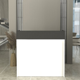 Γραφείο Υποδοχής - Reception Wilko Megapap με led Χρώμα Λευκό - Ανθρακί 113,6x42x110εκ.