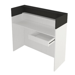 Γραφείο Υποδοχής - Reception Wilko Megapap με led Χρώμα Λευκό - Ανθρακί 113,6x42x110εκ.