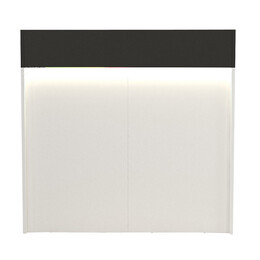 Γραφείο Υποδοχής - Reception Wilko Megapap με led Χρώμα Λευκό - Ανθρακί 113,6x42x110εκ.