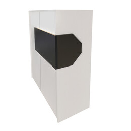 Γραφείο Υποδοχής - Reception Aloha Megapap με led Χρώμα Λευκό - Ανθρακί 95,5x40x110,3εκ.