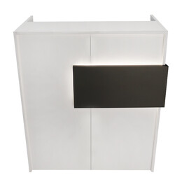 Γραφείο Υποδοχής - Reception Aloha Megapap με led Χρώμα Λευκό - Ανθρακί 95,5x40x110,3εκ.