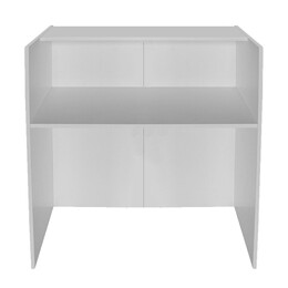 Γραφείο Υποδοχής - Reception Aloha Megapap με led Χρώμα Λευκό - Ανθρακί 95,5x40x110,3εκ.