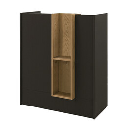 Γραφείο Υποδοχής - Reception Bonveno Megapap Χρώμα Ανθρακί - Sepet oak 90x43,2x110εκ.
