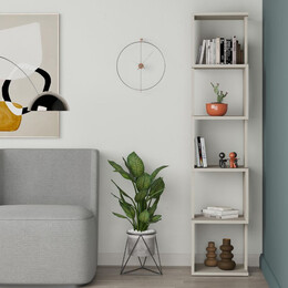 Βιβλιοθήκη Piri Megapap Χρώμα Sandstone 35x30x161εκ.