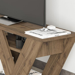 Έπιπλο Τηλεόρασης Pipralla Megapap Χρώμα Sandstone 110x30x40εκ.