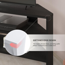 Έπιπλο Τηλεόρασης Γωνιακό Thales Megapap Χρώμα Black Wood 110x36x45εκ.