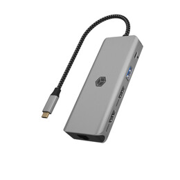 Raidsonic icy box usb-c Docking Station με Hdmi 4k pd Ethernet και Σύνδεση 2 Οθονών Γκρι (ib-Dk4012-Cpd) (Rscib-Dk4012-Cpd)