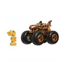Mattel hot Wheels Monster Trucks: 50 Bigfoot Trophy Champions - hw Tiger Shark Vehicle (Jdw02)