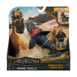 Spin Master how to Train Your Dragon: Dragons & Vikings - Gronckle & Fishlegs Action Figures (20151276)