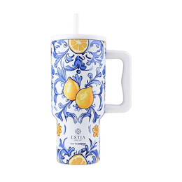 Estia Θερμος Straw Tumbler xl Save the Aegean 900ml Amalfi Coast