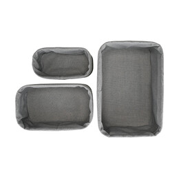 Estia Καλαθι Οργανωσης Bamboo Essentials me Επενδυση σετ 3τεμ. Μαυρο