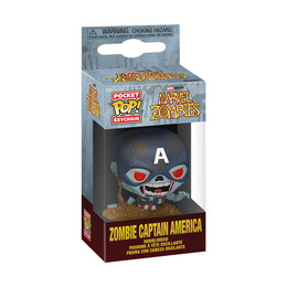Funko Pocket Pop!: Marvel Zombies - Zombie Captain America Bobble-Head Vinyl Figure Keychain
