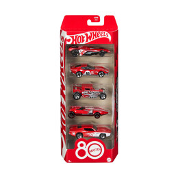 Mattel hot Wheels: 1:66 Basic Line - Mattel 80 Year Anniversary set of 5 (Jgk08)