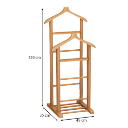 Επιδαπέδια Κρεμάστρα Beta ii Megapap Ξύλινη Χρώμα Φυσικό 48x35x120εκ.