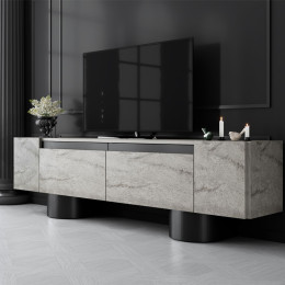 Έπιπλο Τηλεόρασης Haven Megapap Χρώμα Travertine 180x30x50εκ.