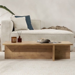 Τραπεζάκι Σαλονιού Harbor Megapap Χρώμα Sapphire oak 120x45x30εκ.