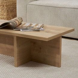 Τραπεζάκι Σαλονιού Harbor Megapap Χρώμα Sapphire oak 120x45x30εκ.