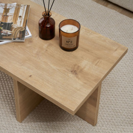 Τραπεζάκι Σαλονιού Harbor Megapap Χρώμα Sapphire oak 120x45x30εκ.