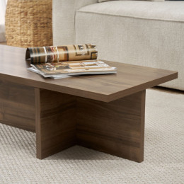 Τραπεζάκι Σαλονιού Harbor Megapap Χρώμα Καρυδί 120x45x30εκ.