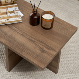 Τραπεζάκι Σαλονιού Harbor Megapap Χρώμα Καρυδί 120x45x30εκ.