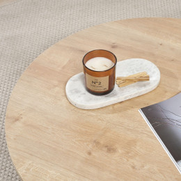 Τραπεζάκι Σαλονιού Soleil Megapap Χρώμα Sapphire oak Ø90x40εκ.