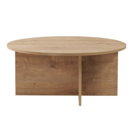 Τραπεζάκι Σαλονιού Soleil Megapap Χρώμα Sapphire oak Ø90x40εκ.