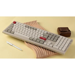 Keychron v6 max Retro (V6m-r3) Qmk/via Bt/2,4/wired Custom Mechanical Keyboard Brown Switch 100%