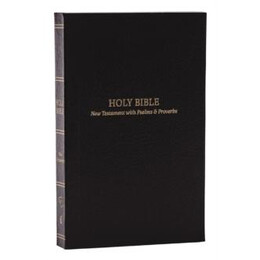 Kjv Holy Bible: Pocket new Testament With Psalms and Proverbs, Black Softcover, red Letter, Comfort Print: King James Version