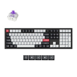 Keychron q6 he (Q6h-m1) qmk Wireless Custom Hall Effect Keyboard Purple Switch 100% us Layout