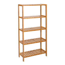 Ξύλινη Ραφιέρα Μπάνιου από Μπαμπού με 5 Ρυθμιζόμενα Ράφια 130 x 60 x 26 cm Songmics (Bcb35y) (Sngbcb35y)