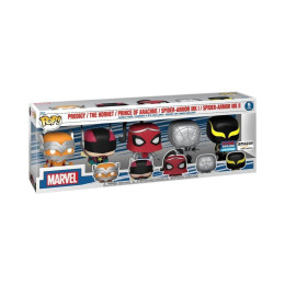 Funko Pop! 5-Pack Marvel: Spider-man - Prodigy / the Hornet / Prince of Arachne / Spider-Armor mk i / Spider-Armor mk ii (Amazon Exclusive) Vinyl Figures
