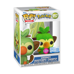 Funko Pop! Games: Pokemon - Grookey (Flocked) (Special Edition) #957 Vinyl Figure