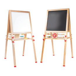 HappiHobbi Magnet Ξύλινος Μαγνητικός Επιδαπέδιος Πίνακας 2 Όψεων Για 3+ Χρονών