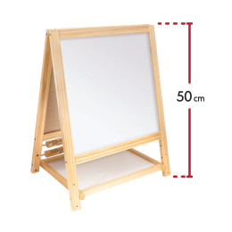 HappiHobbi Magnet Ξύλινος Μαγνητικός Επιδαπέδιος Πίνακας 2 Όψεων Για 3+ Χρονών