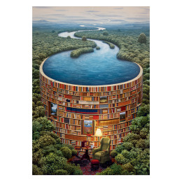 Clementoni Παζλ High Quality Collection Βιβλιοθήκη 1000 τμχ - Compact Box