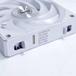 Lian li uni rgb fan cl Wireless 120mm Reverse Blade White - (3pcs) - w/ Controller - Static Pressure
