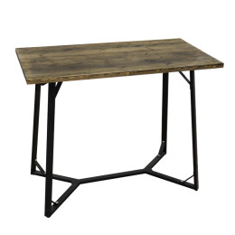 BISTRO ΤΡΑΠΕΖΙ BAR 120X65X108εκ. ΜΑΥΡΟ ΜΕΤΑΛΛΟ-ΞΥΛΟ