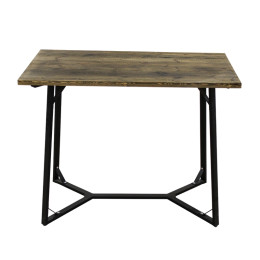 BISTRO ΤΡΑΠΕΖΙ BAR 120X65X108εκ. ΜΑΥΡΟ ΜΕΤΑΛΛΟ-ΞΥΛΟ